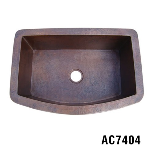 33"x22"x10" Copper Kitchen Sink Item AC7404
