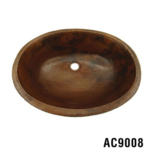 19.25" x 15.75" Oval Copper Sink 