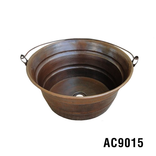 16" Bucket Vessel Copper Sink